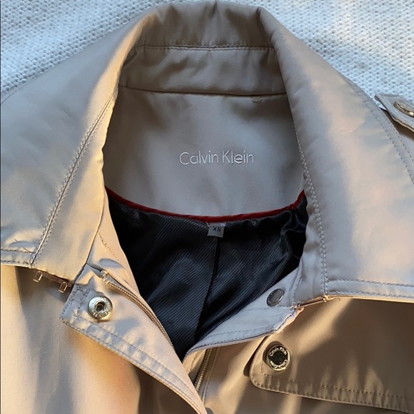 Calvin Klein Tan Trench Coat - Picture 4 of 8